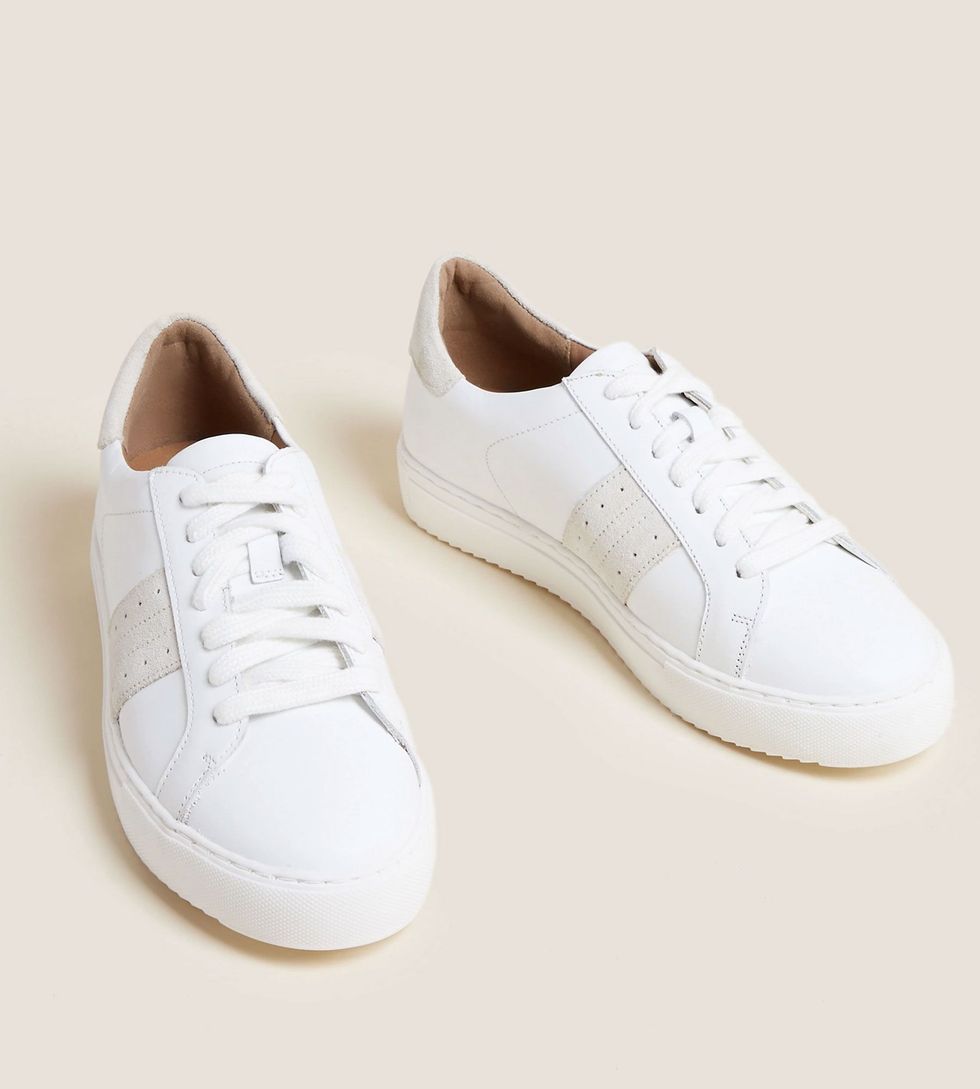 Leather Lace Up Trainers, £45