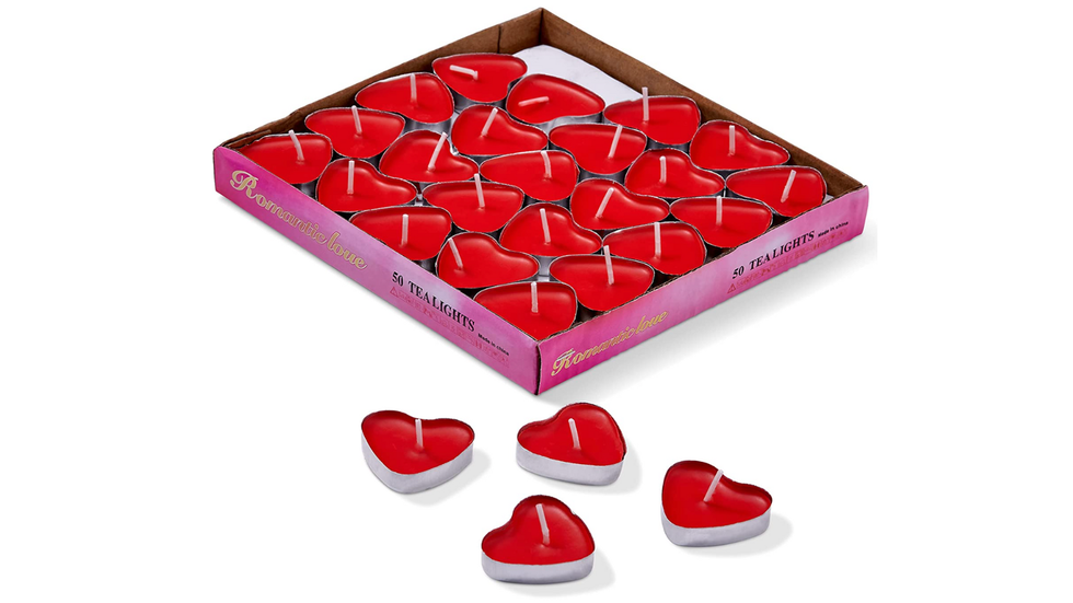 Candele Tealight a forma di cuore rosso The Twiddlers 