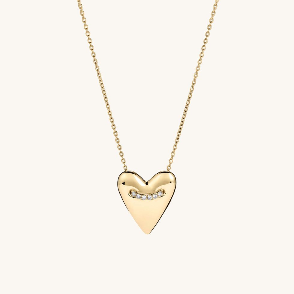 Heart Pavé Diamond Large Pendant Necklace
