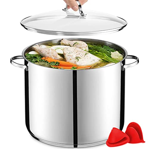 GOURMEX 21-Quart Stainless Steel Stock Pot