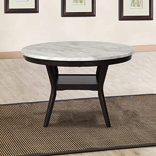 Celeste Faux Marble Round Dining Table