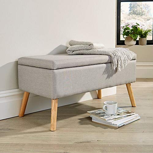 Small upholstered outlet storage bench