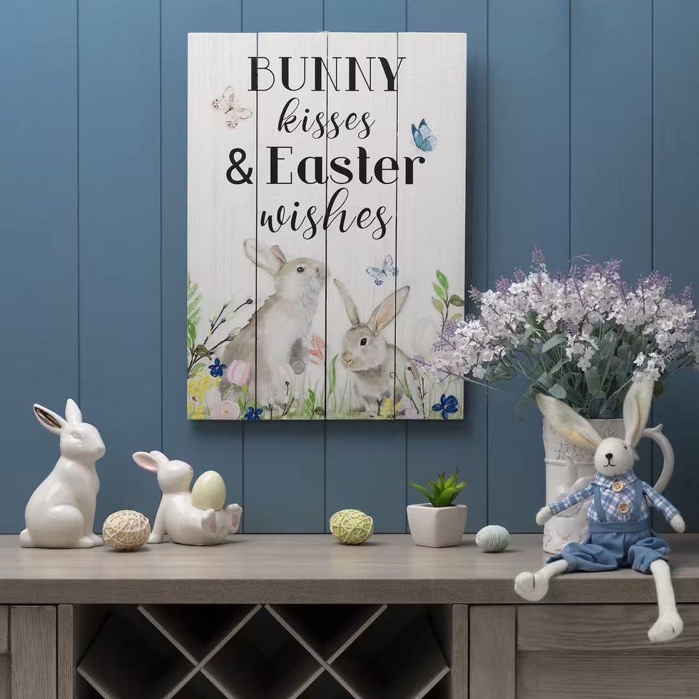 Easter Simulation Bunny Home Garden Bunny Decoration Creative Straw Bunny  New Fashion And Simple Home Furnishings 2023 Figurines