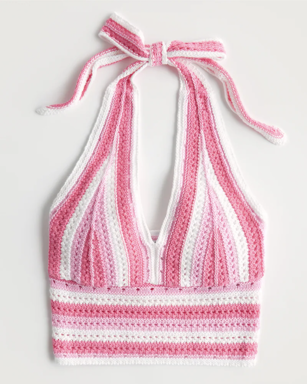 Crochet Knit Halter Tank