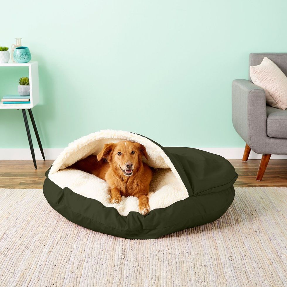 Cozy Cave Covered Cat & Dog Bed w/Removable Cover