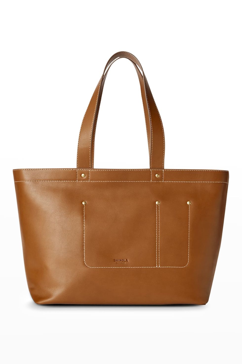 The Pocket Leather East-West Tote Bag