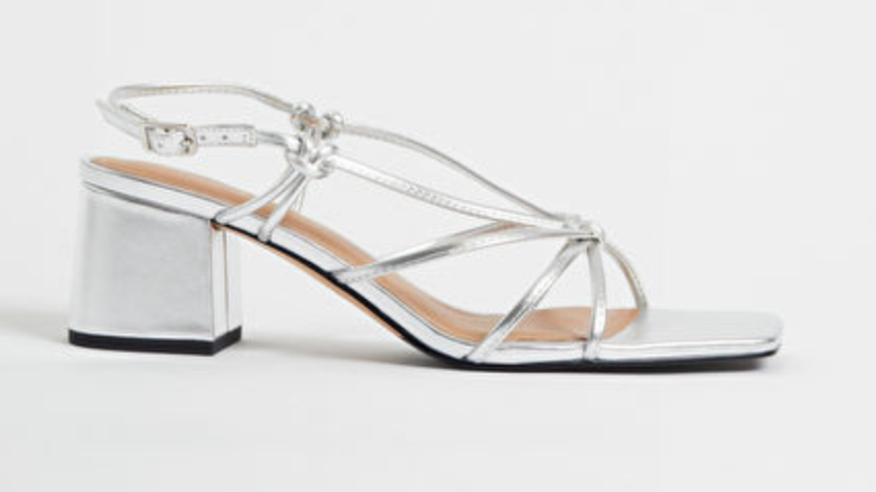 Strappy Knotted Leather Sandals