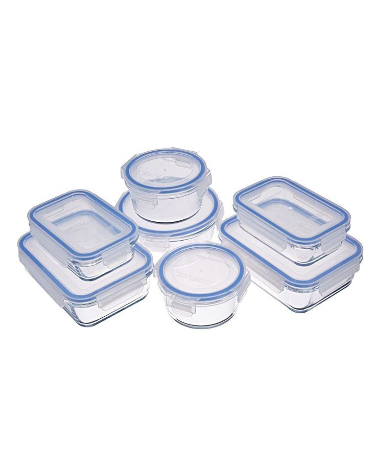 14-Piece Glass Locking Lids Food Storage Container Set