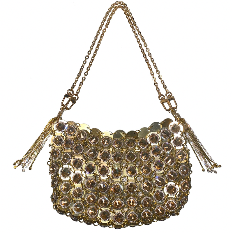Perry Gem and Rhinestone Chainmail Bag