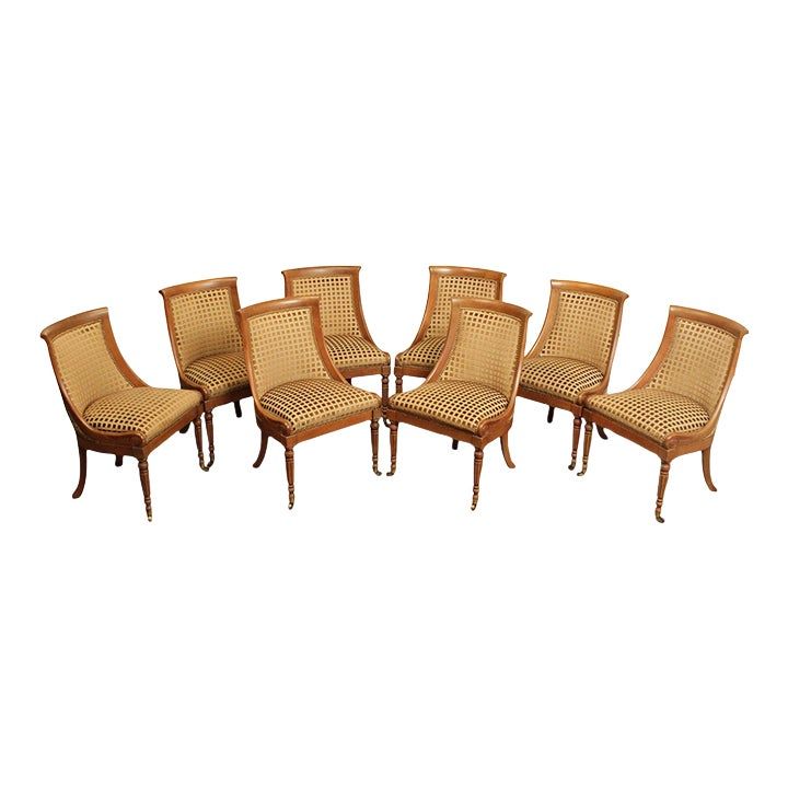 Hickory Chair Regency Style Dining Chairs - Set of 8
