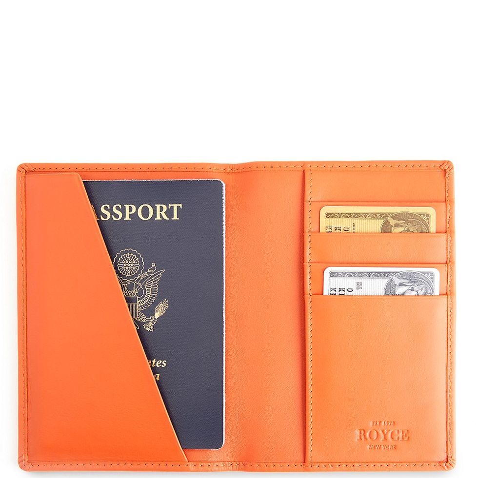 RFID-Blocking Leather Passport Holder