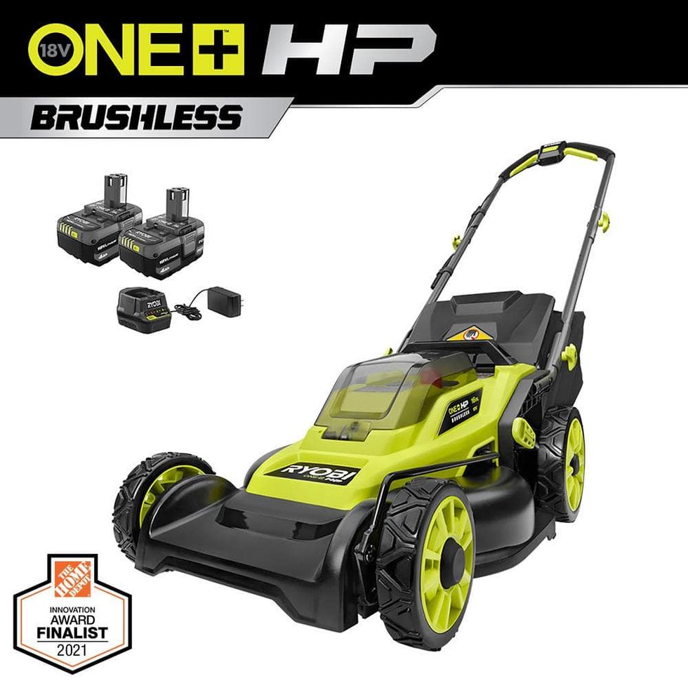 16 in. ONE+ HP 18-Volt Lithium-Ion Cordless Battery Walk Behind Push Lawn Mower