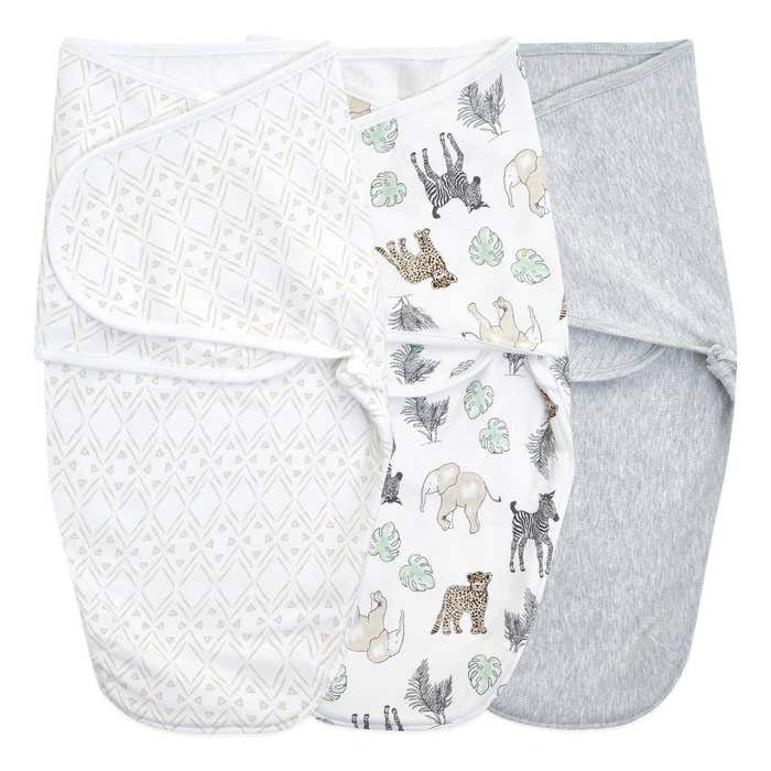 Toile essentials wrap swaddles 3 pack