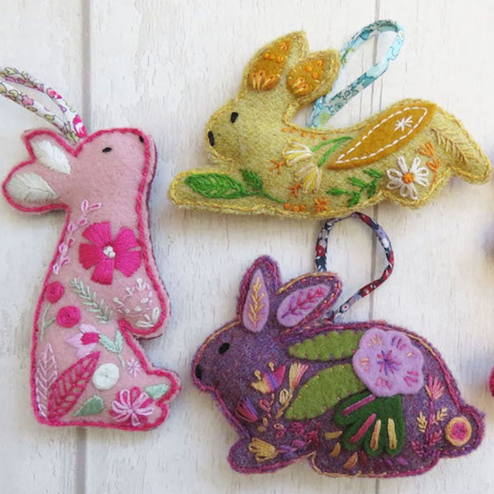 Hand Embroidery Felt Rabbit Pattern
