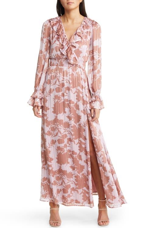 Exquisite Attention Floral Long-Sleeved Maxi Dress 