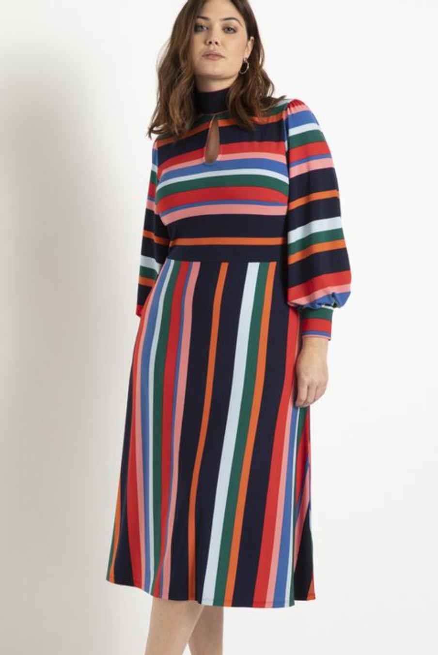 A-line Dress with Puff Sleeves A-line Dress with Puff Sleeves