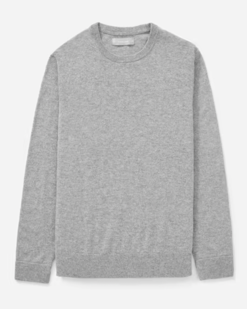 Everlane Men's Grade-a Cashmere Crew Neck Sweater in Black, Size Large