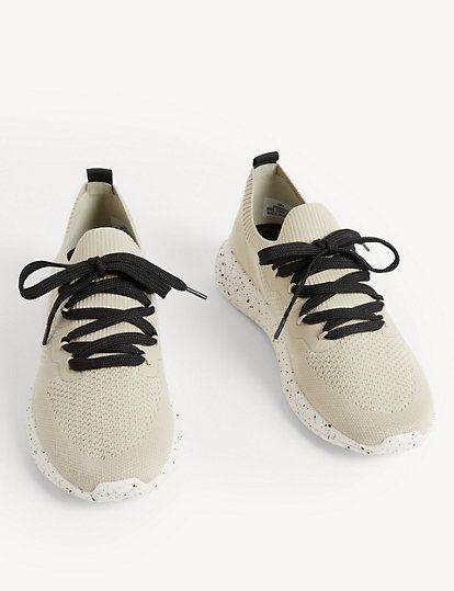 Knitted Lace Up Trainers, £39.50