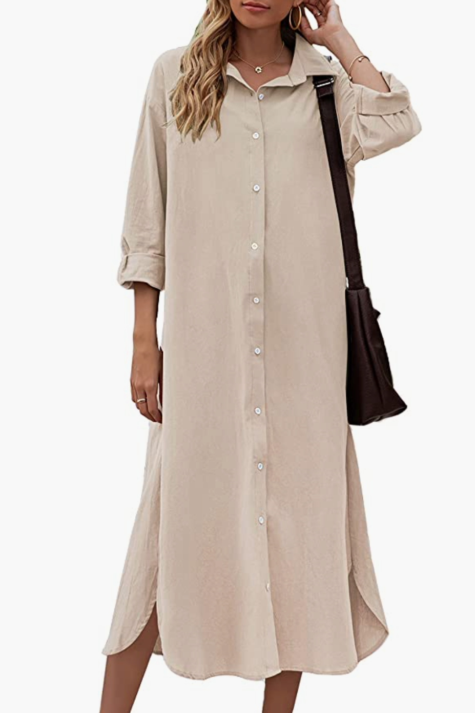 Cotton and Linen Shirt Dress Cotton and Linen Shirt Dress