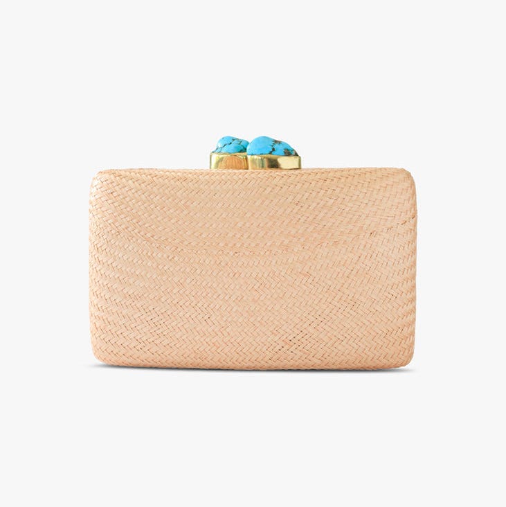 Jen Clutch with Turquoise Stone