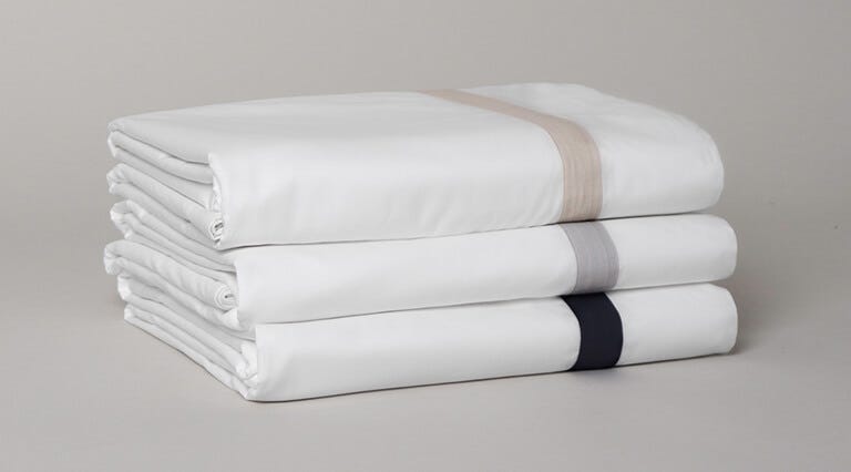 Saatva Banded Percale Sheet Set