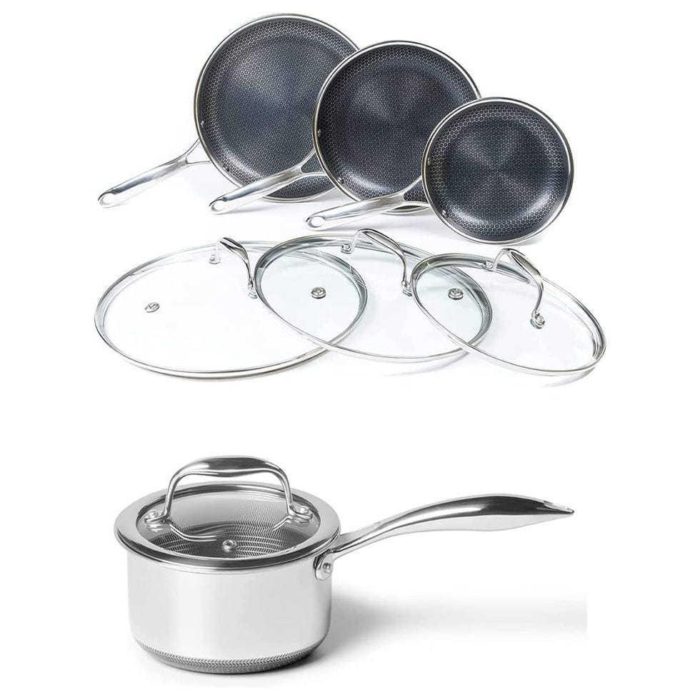 HexClad Hybrid Stainless Steel Cookware Set