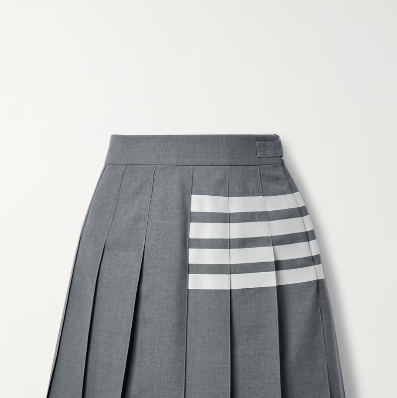 Striped Wool Mini Skirt