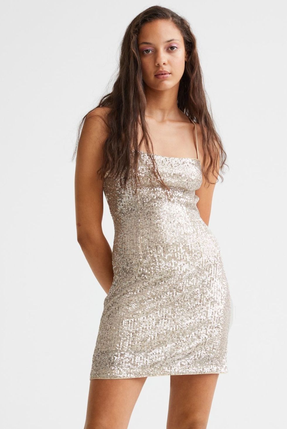 Nicole Richie Wears A Glittery Micro Mini Dress