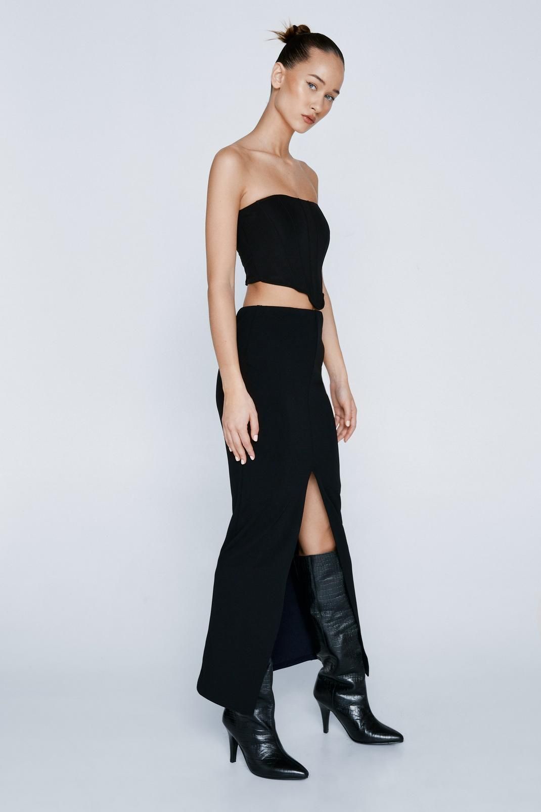 Split Front Maxi Skirt