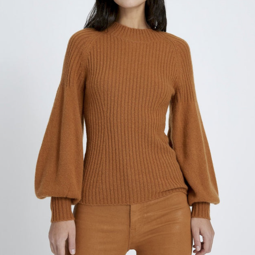Lantern-Sleeve Sweater