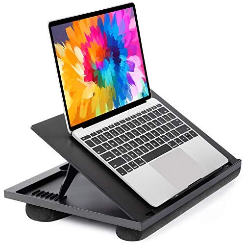 HUANUO Dual Monitor Stand -Monitor Stand with USB ports ,Adjustable Length  and Angle, Dual monitor riser w/ Desktop Socket, Monitor Stand Riser for