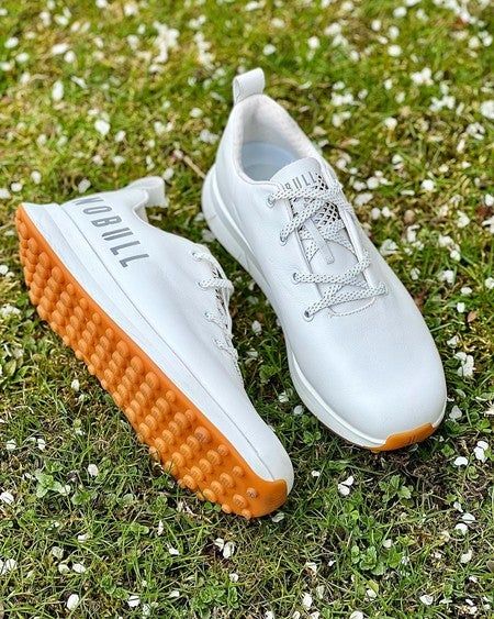 White Leather Golf Shoes