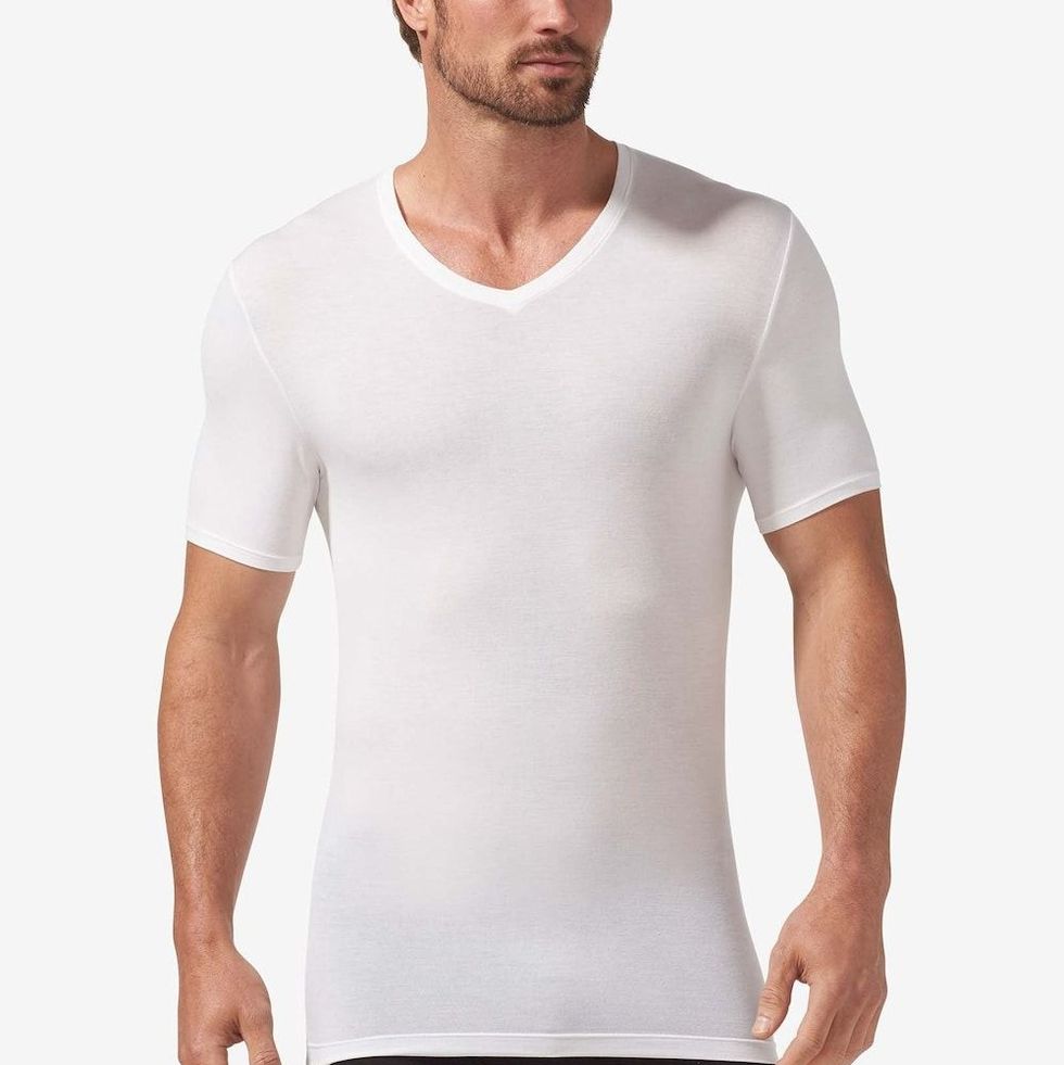 Jockey Men's Undershirt Slim Fit Cotton Stretch V-Neck T-Shirt - 2 Pack