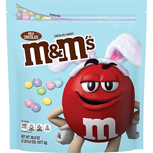 m&m Black & White Milk Chocolate Candy 2 Pound Resealable Pouch Bag 