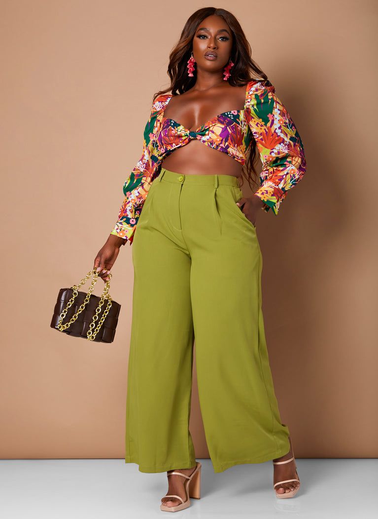 Palazzo pants store and long top