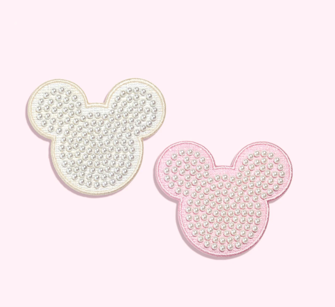 Blanc Glitter Heart Patch, Embroidered Patch - Stoney Clover Lane