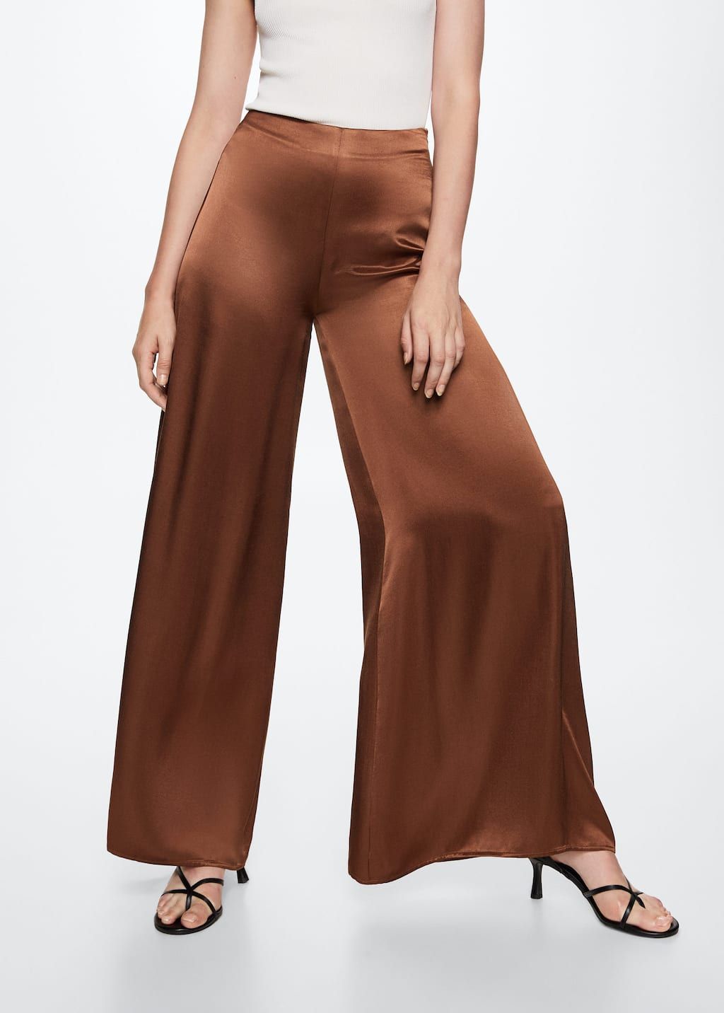 Floral palazzo trousers - Woman | MANGO OUTLET Armenia