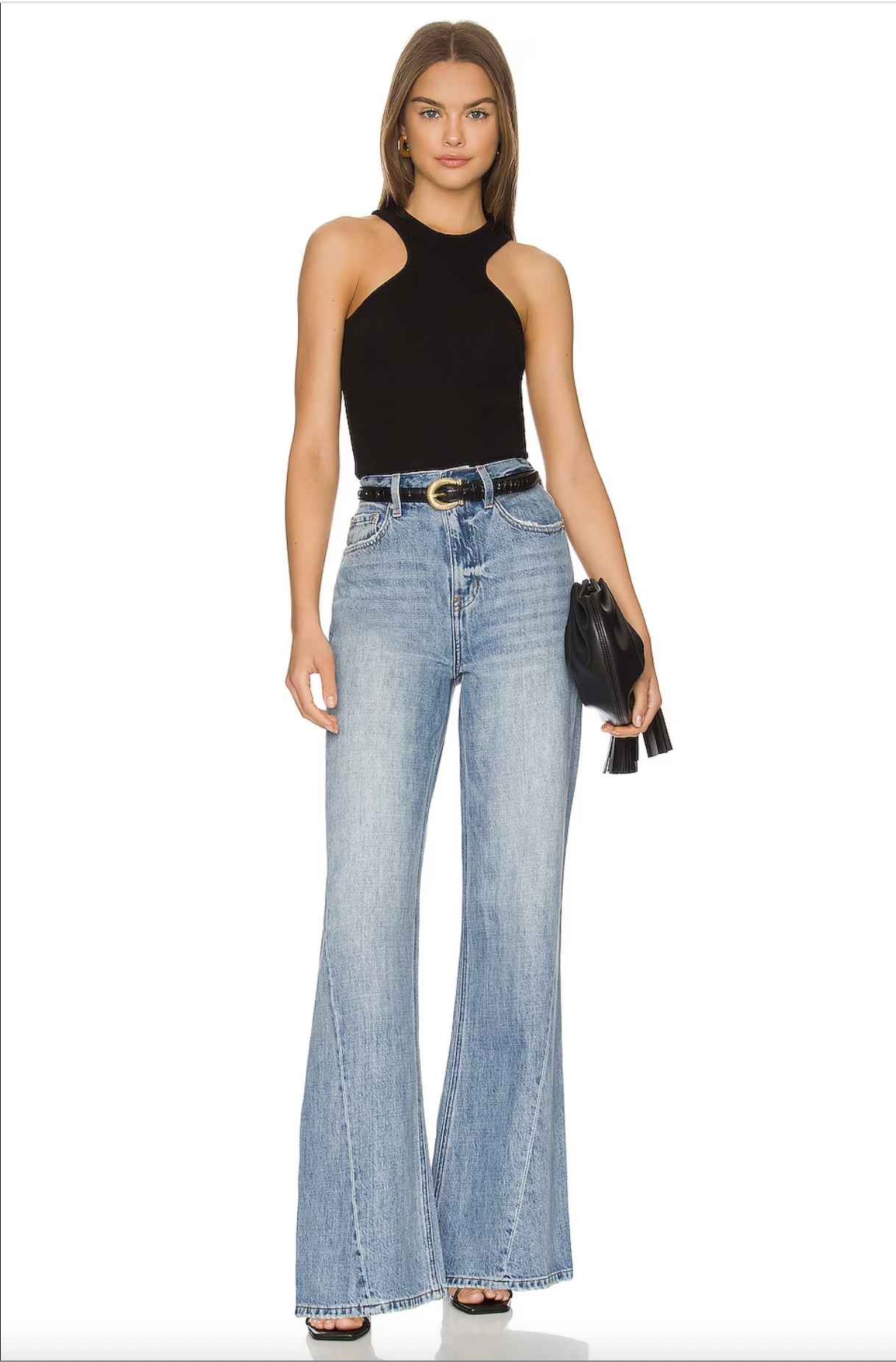 Fashion (Black)Flared Jeans Woman High Waist Wide Leg Pants Stretch Fashion  Tight @ Best Price Online | Jumia Kenya