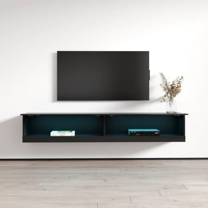 Dropship Wall Mounted 65 Floating TV Stand With Large Storage Space, 3  Levels Adjustable Shelves, Magnetic Cabinet Door, Cable Management to Sell  Online at a Lower Price