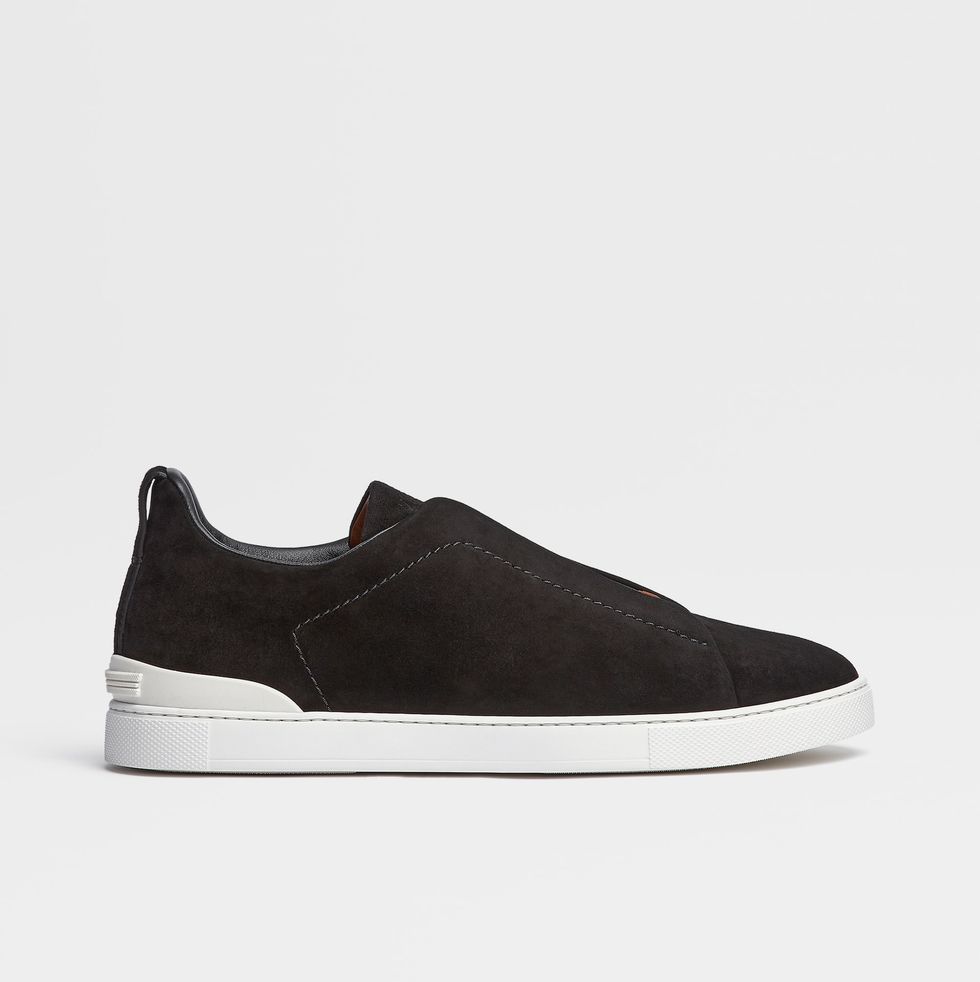 Reversed Suede Triple Stitch Sneakers