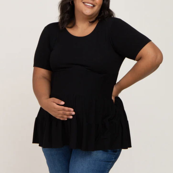 Black Wrap Top, Plus Size Tops, Convertible Tops, Maternity Tops, Pregnancy  Clothes, Plus Size Maternity Clothes, Yoga Wear, Tops for Women 