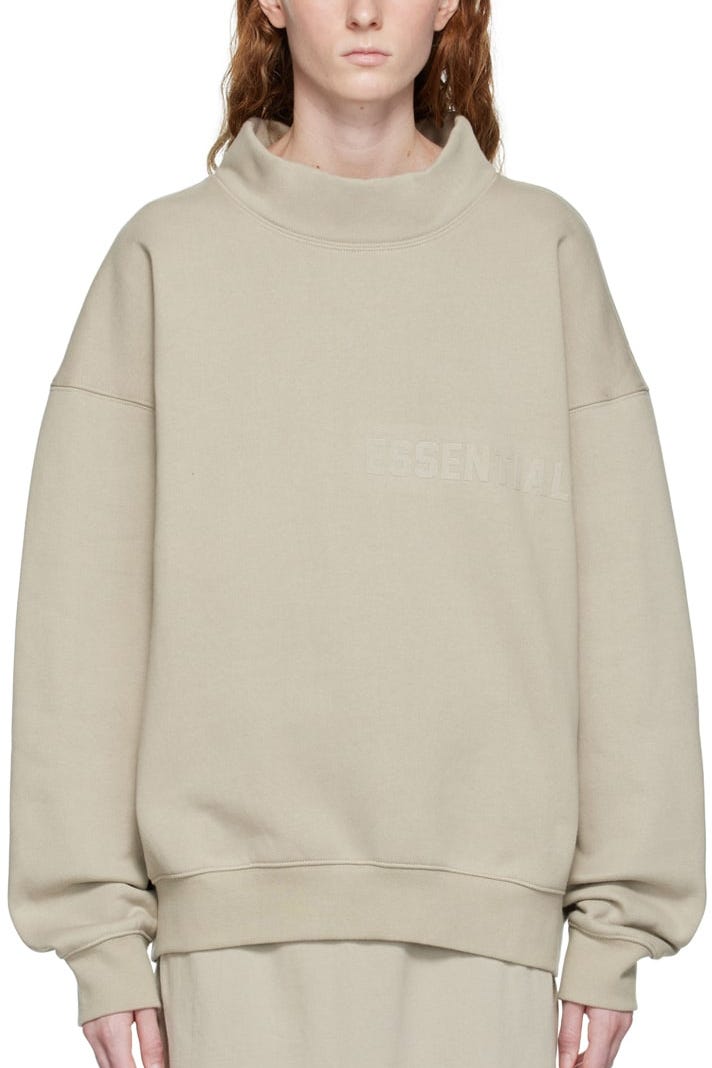 Essentials Gray Mock Neck Sweatshirt