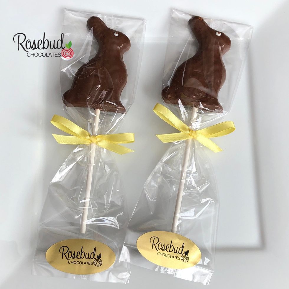 Chocolate Rabbit Lollipops - 12 Count
