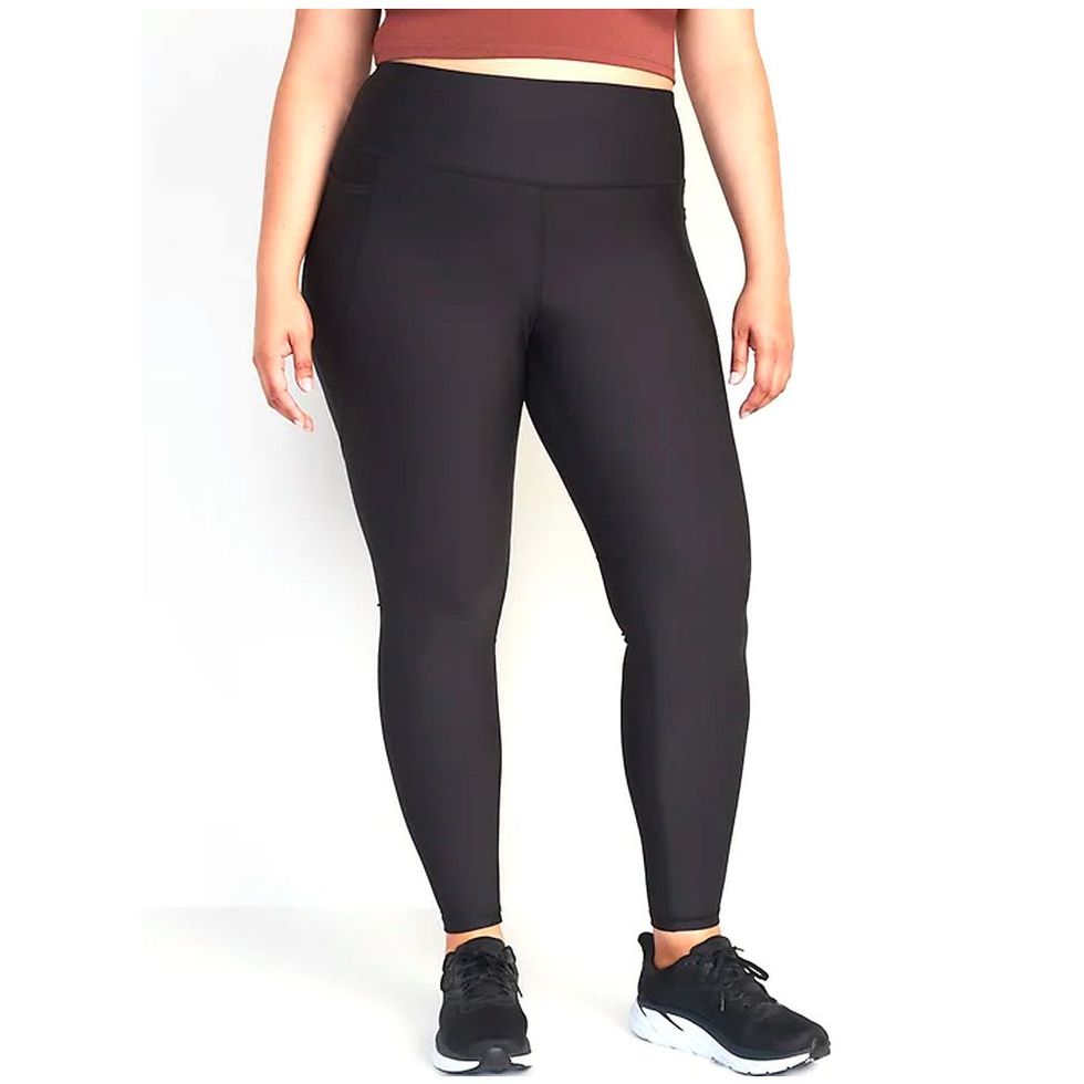 Women Stretchable Spandex Gym Leggings Tights with Side Zip Pocket - Grey  Military - S