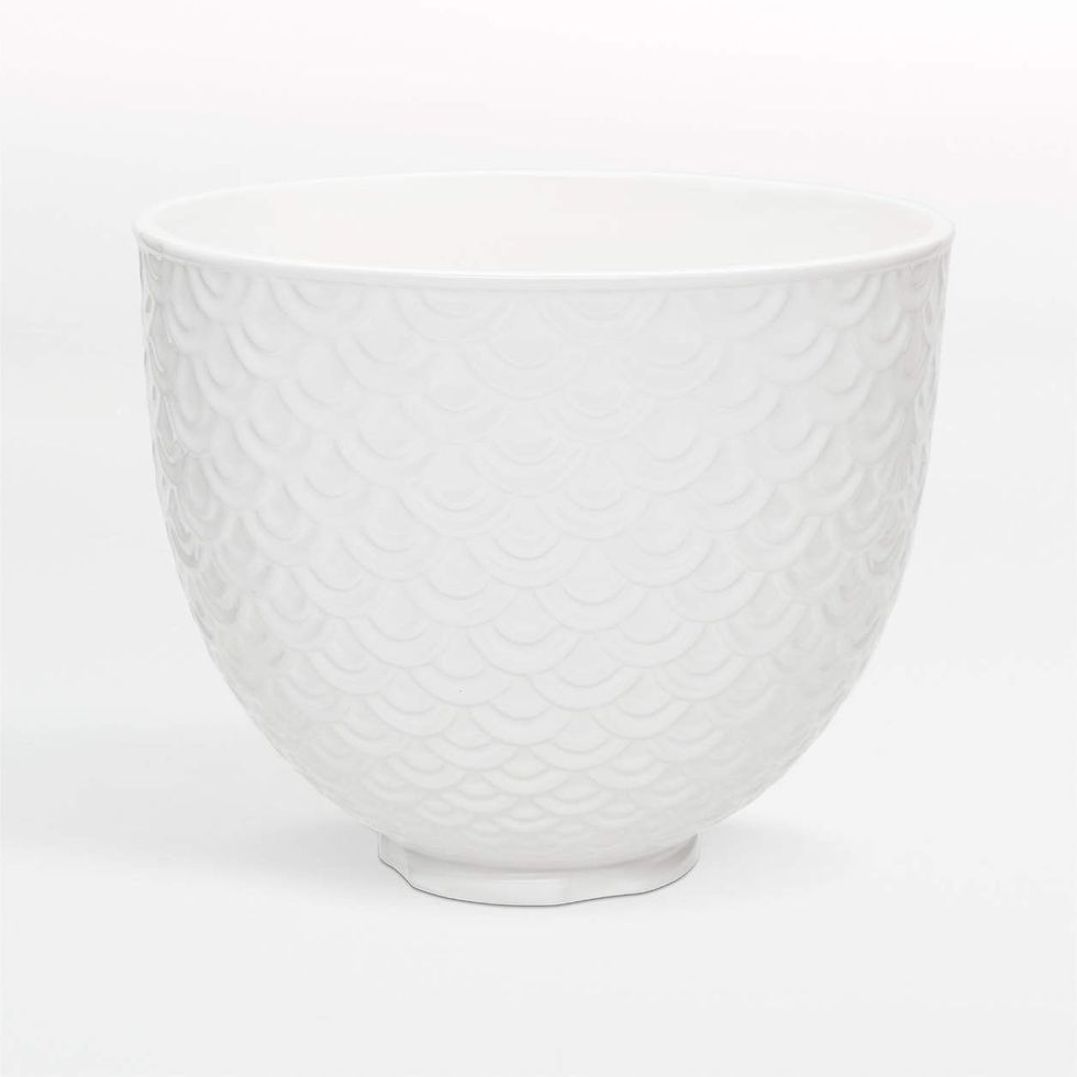 KitchenAid White Mermaid Lace Ceramic Bowl