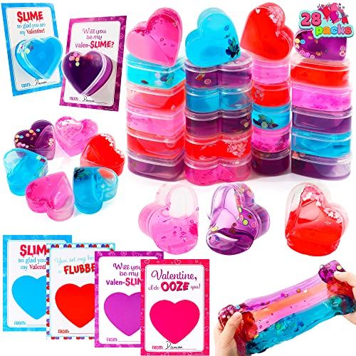 Heart-Shaped Slime with Valentine's Day Cards