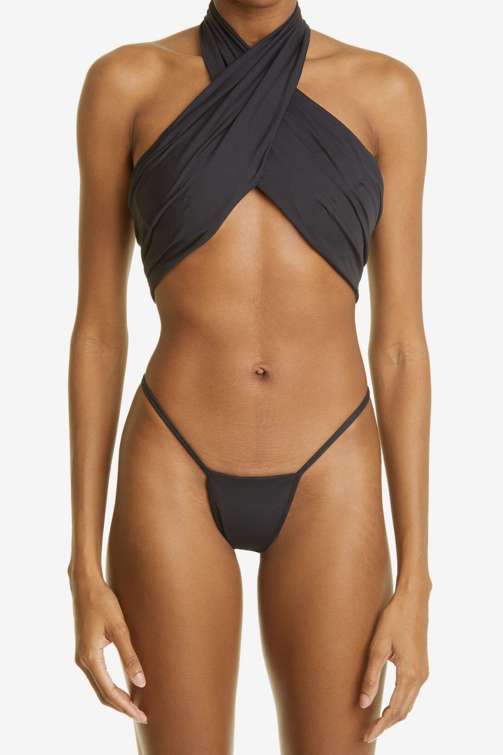 Crossover Halter Neck Two-Piece Swimsuit