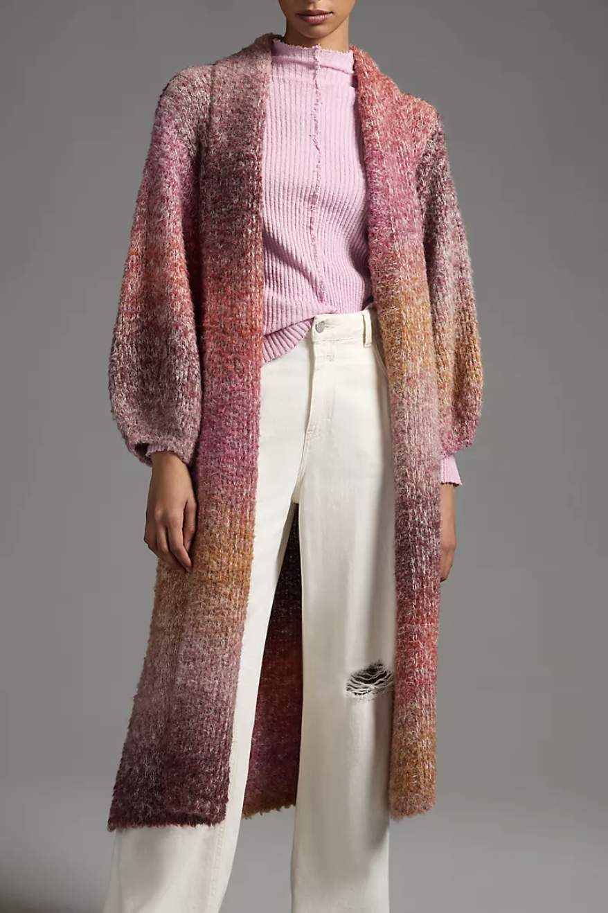 Ombre Knit Duster