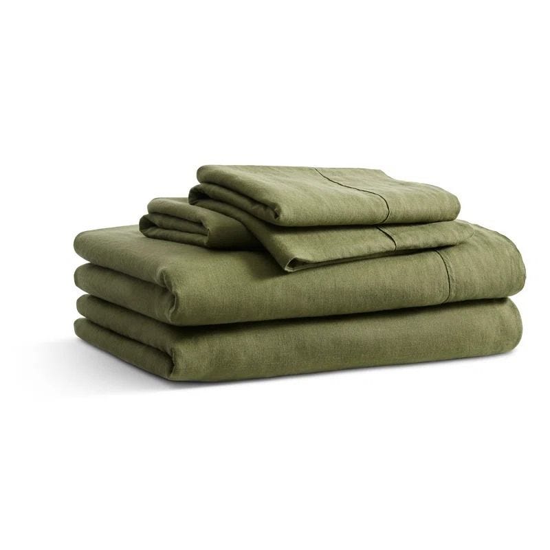 Blu Dot Stone Washed Linen Sheet Set
