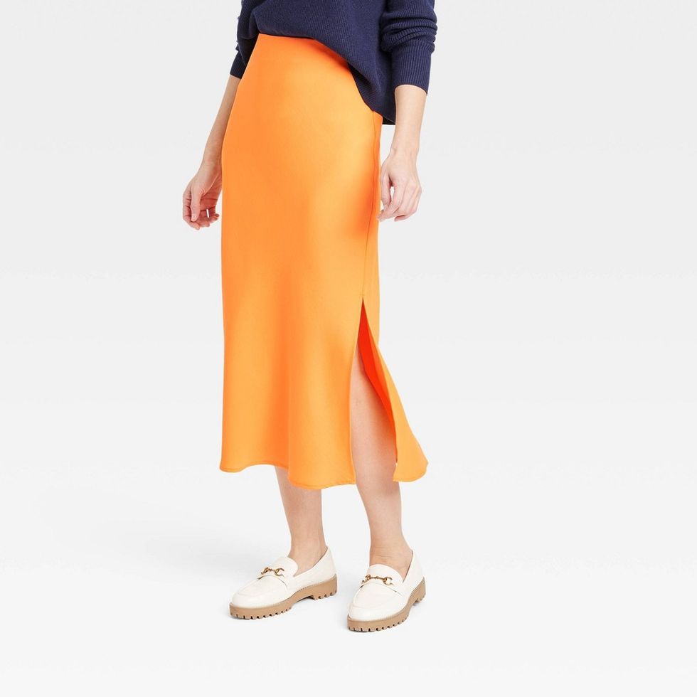 Women's Midi A-Line Slip Skirt